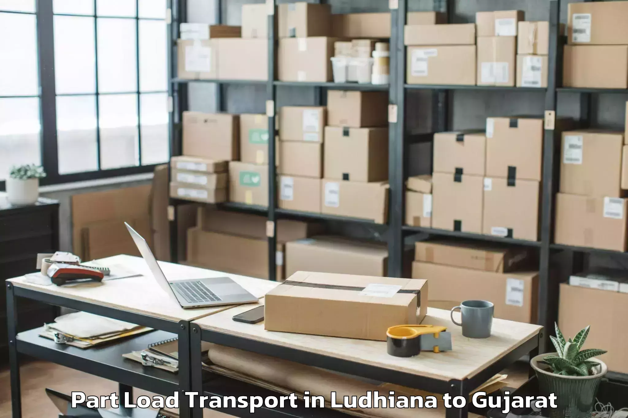 Easy Ludhiana to Keshod Part Load Transport Booking